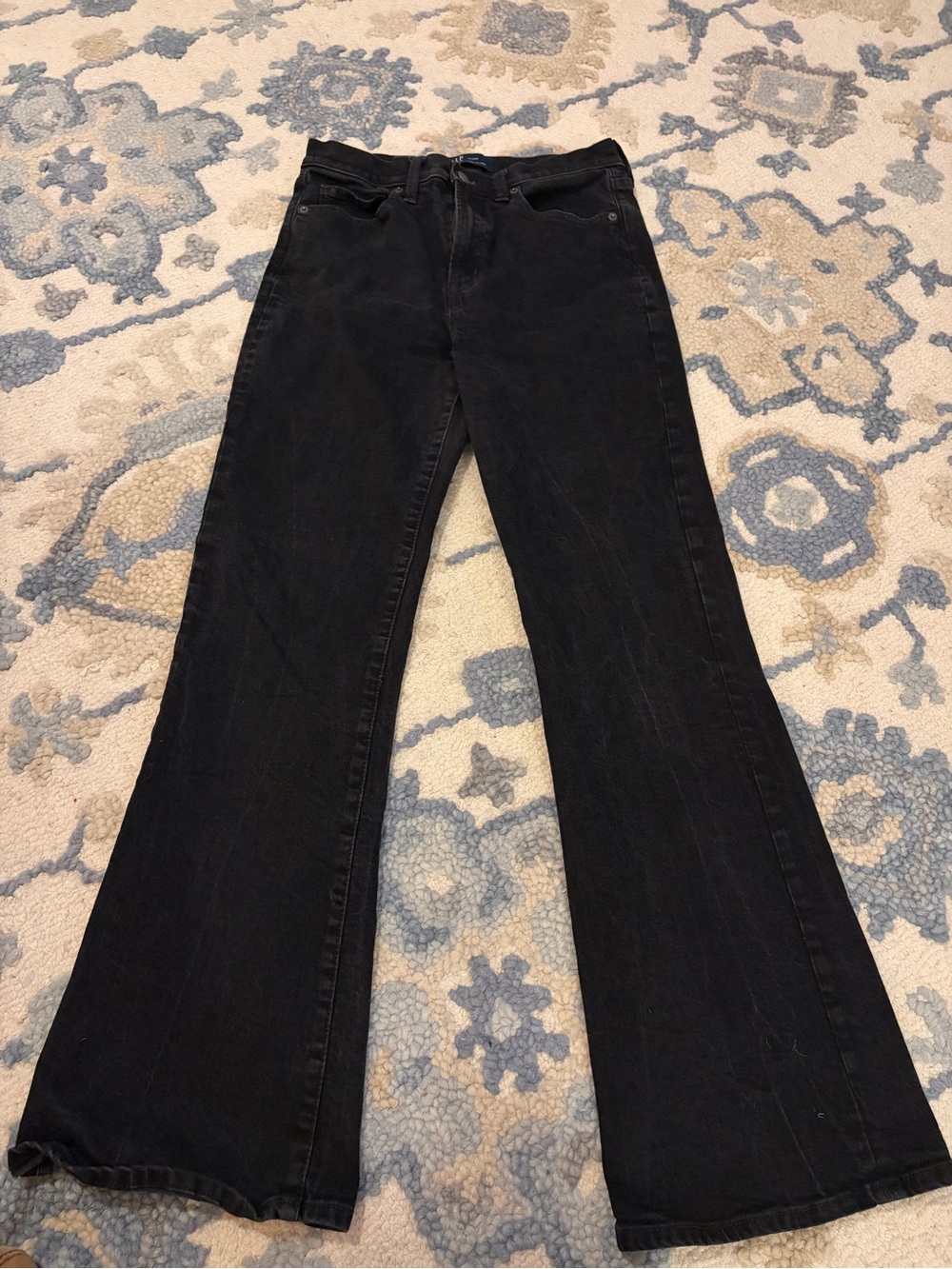 GAP Black Women's Flare Jeans - High-Rise Wide Leg size 10